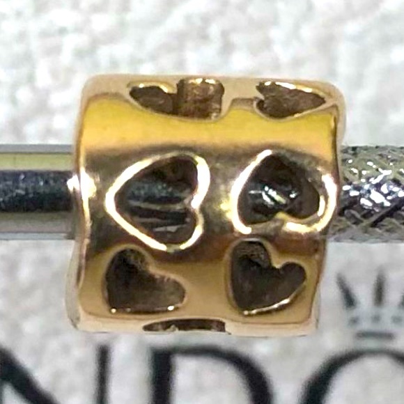 Pandora 14K Gold Tunnel of Love Charm - 750299. - Picture 4 of 5